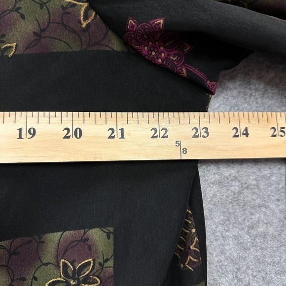 Vintage Dress Barn Woman Blazer Size 1X Made in USA Floral Patchwork 80s 90s - Picture 8 of 10